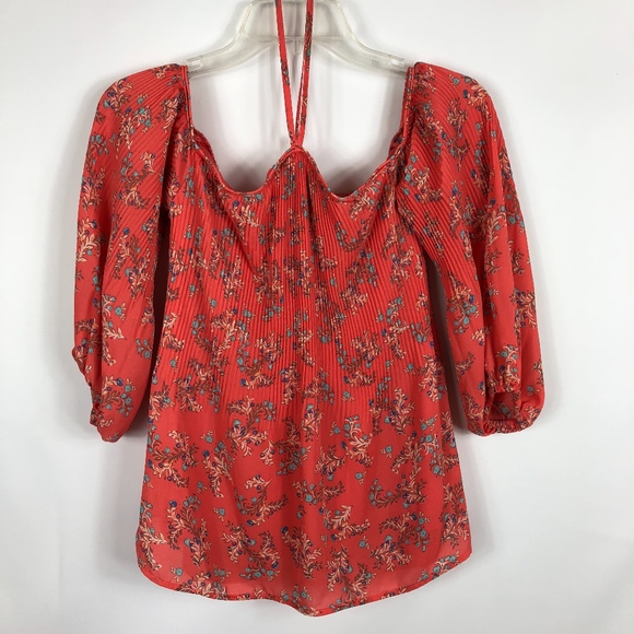 Jessica Simpson Anita Boho Halter-Neck Off-Shoulder Size Small - Picture 1 of 7